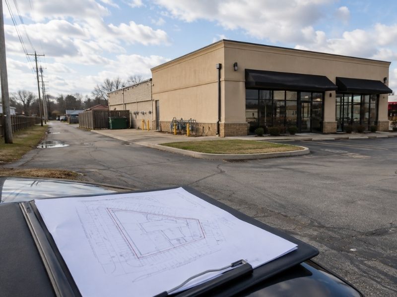 ALTA land survey review for a commercial property in Indianapolis IN